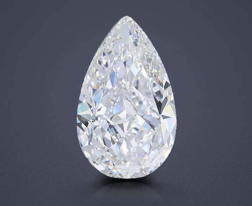 8.02ct F IF Excellent Cut Pear Diamond