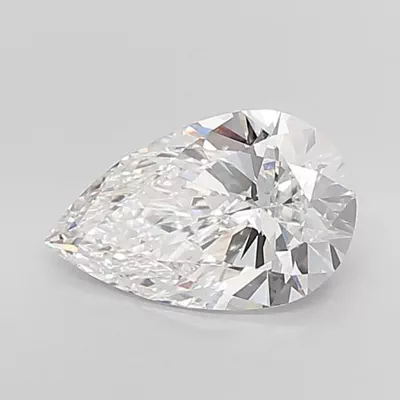 4.04ct E VVS2 Rare Carat Ideal Cut Pear Lab Grown Diamond
