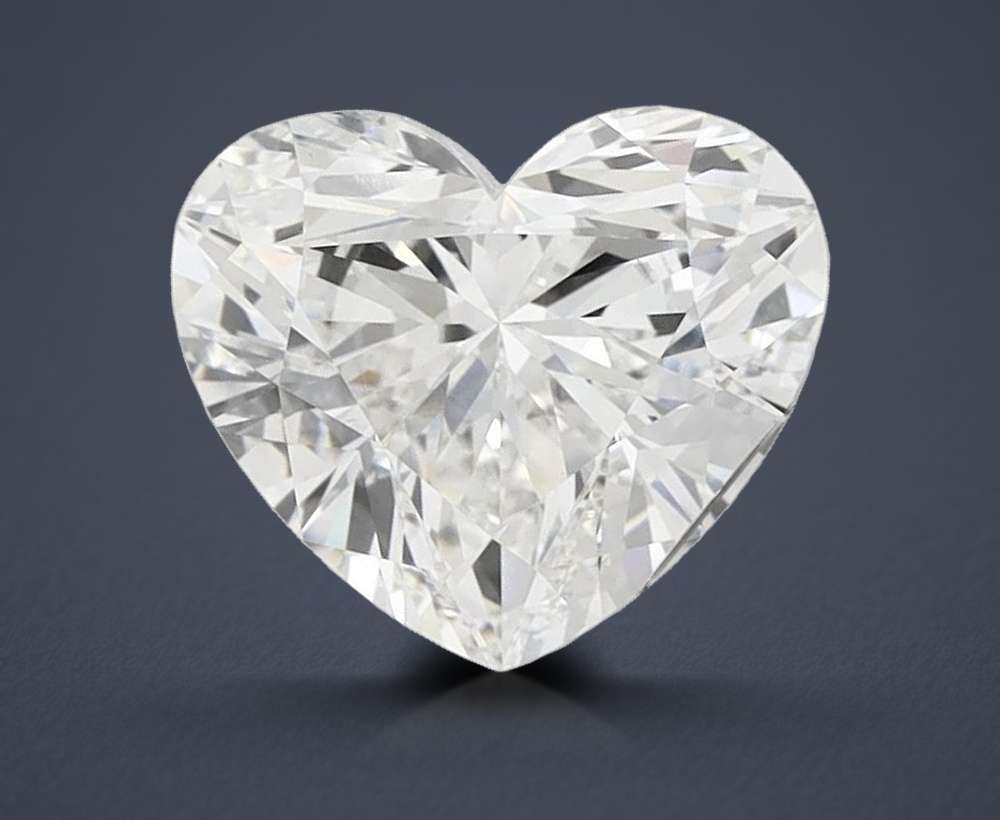 6.53ct F VVS2 Rare Carat Ideal Cut Heart Lab Grown Diamond