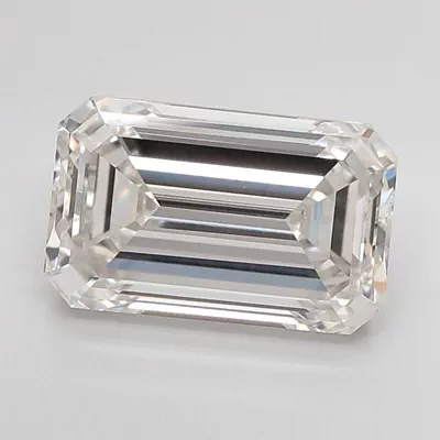 3.29ct G VVS2 Excellent Cut Emerald Lab Grown Diamond
