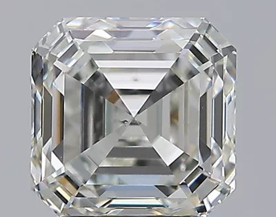2.51ct J SI1 Rare Carat Ideal Cut Asscher Diamond