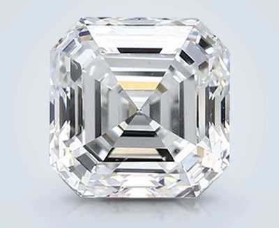 3.01ct E SI1 Rare Carat Ideal Cut Asscher Diamond