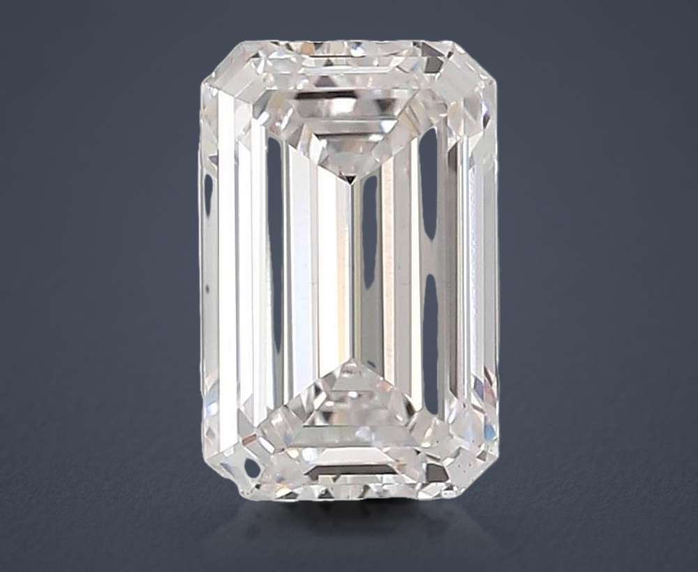 4.07ct F VS1 Rare Carat Ideal Cut Emerald Lab Grown Diamond