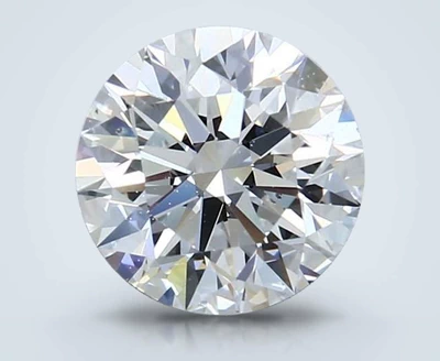 2.01ct D SI2 Rare Carat Ideal Cut Round Diamond