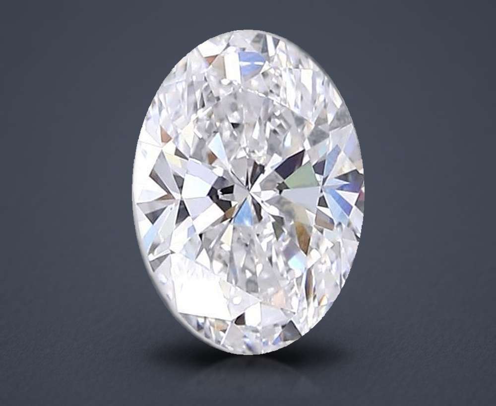 4.04ct D VVS2 Rare Carat Ideal Cut Oval Lab Grown Diamond