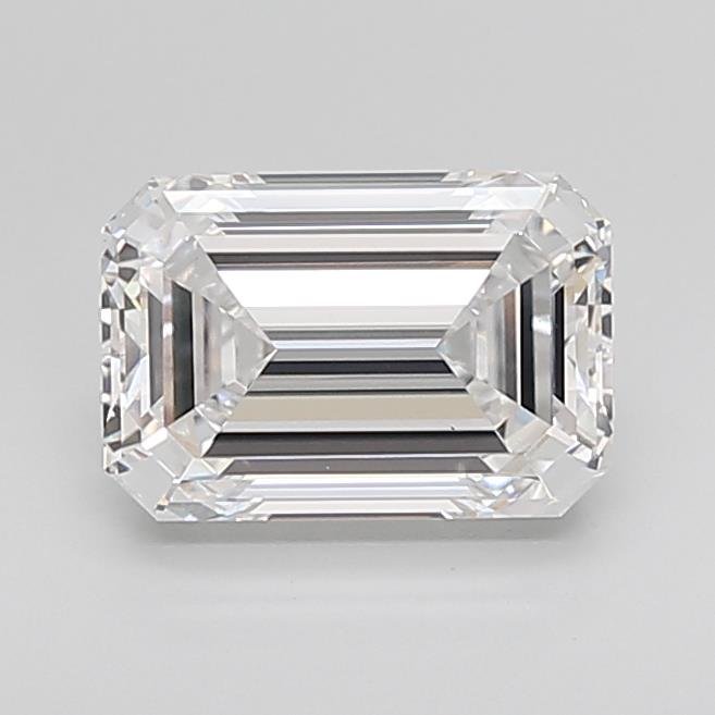 3.12ct D VS1 Excellent Cut Emerald Lab Grown Diamond
