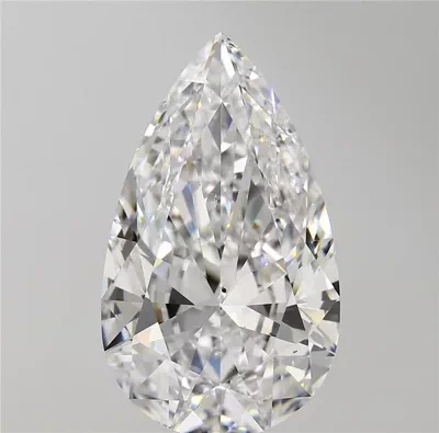 7.01ct D SI1 Rare Carat Ideal Cut Pear Diamond