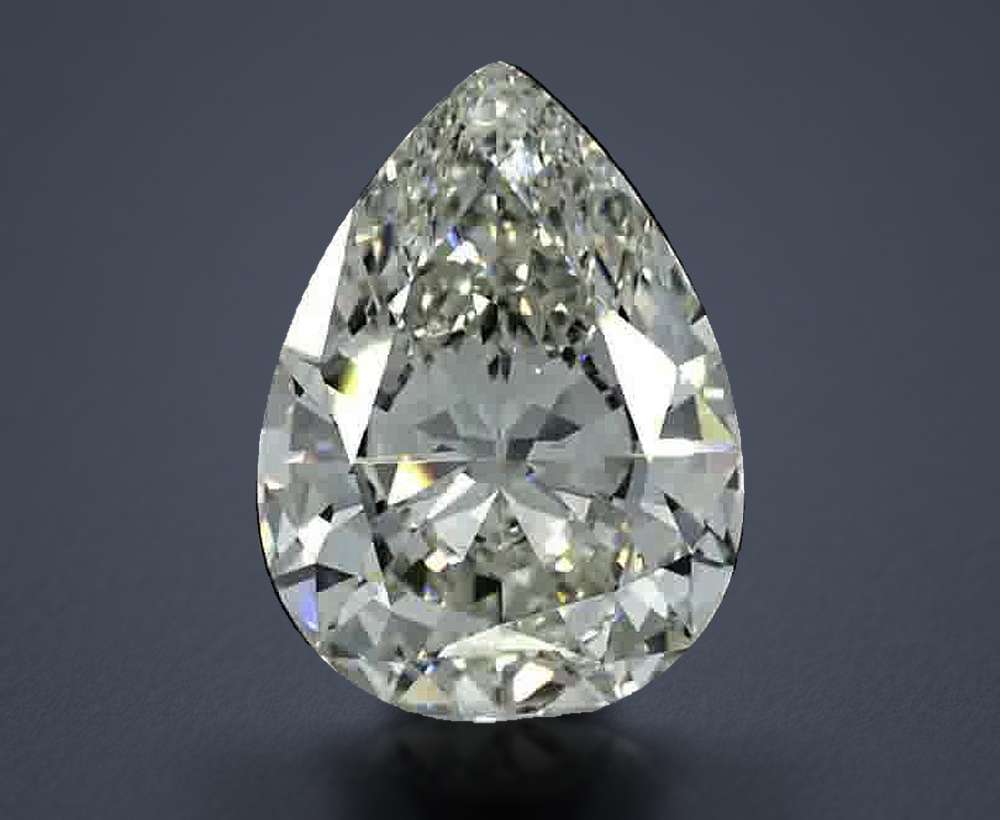 5.02ct J VVS2 Rare Carat Ideal Cut Pear Diamond