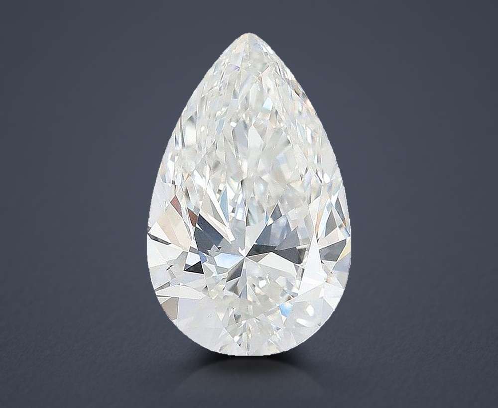 6.08ct F VVS2 Rare Carat Ideal Cut Pear Lab Grown Diamond