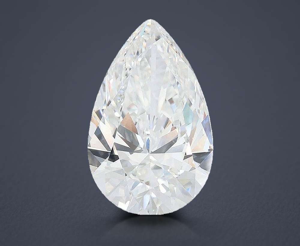 13.08ct E VVS2 Rare Carat Ideal Cut Pear Lab Grown Diamond