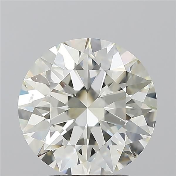 3.02ct K SI1 Rare Carat Ideal Cut Round Diamond