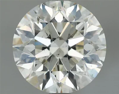 2.51ct K SI1 Rare Carat Ideal Cut Round Diamond