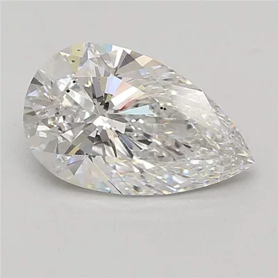3.19ct E VS2 Rare Carat Ideal Cut Pear Lab Grown Diamond