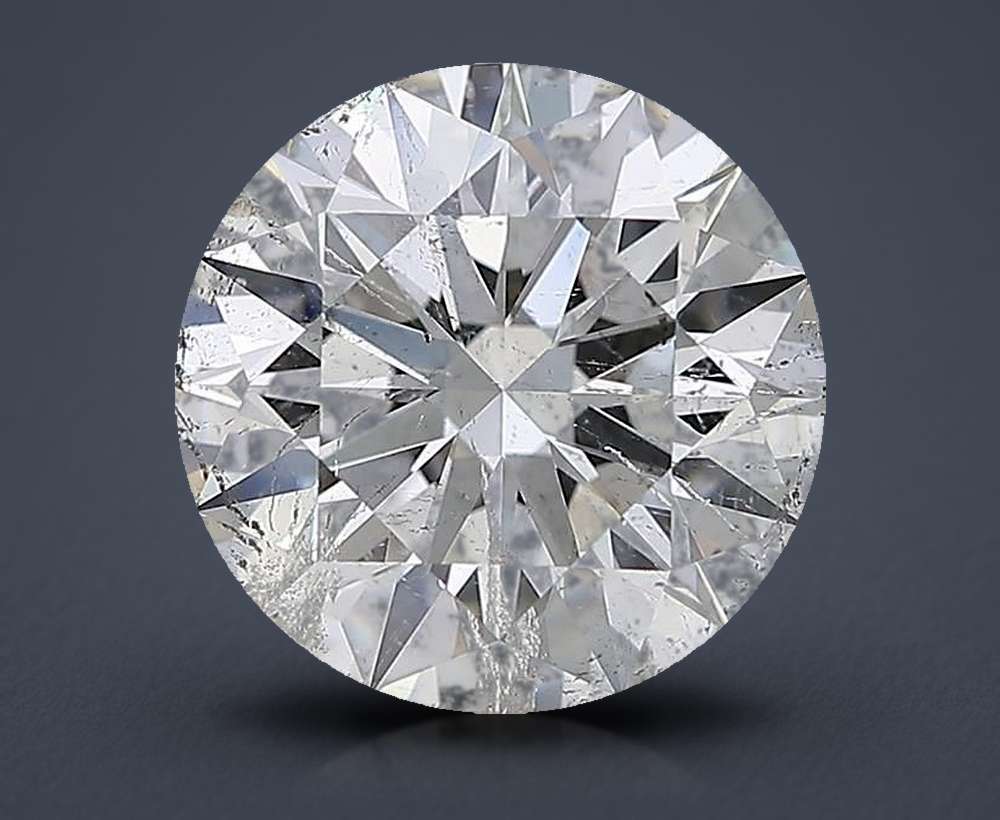 4.01ct F SI2 Rare Carat Ideal Cut Round Diamond