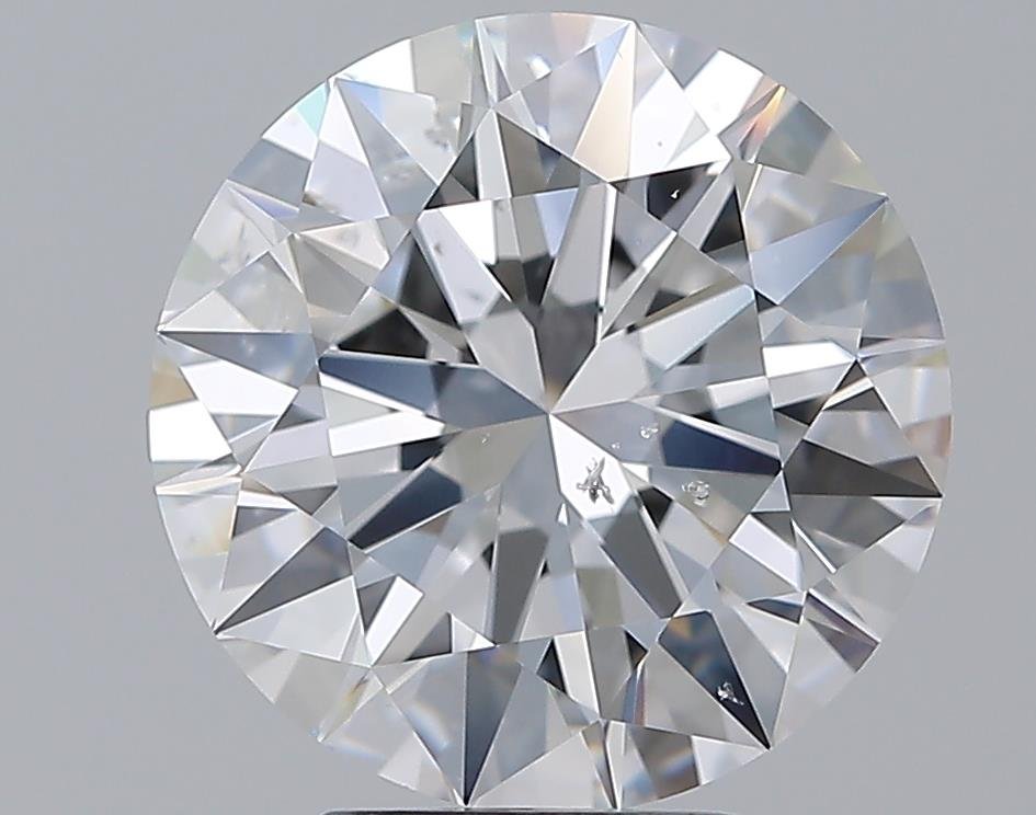 5.01ct D SI2 Rare Carat Ideal Cut Round Diamond
