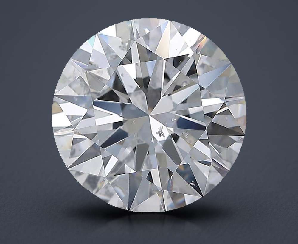 5.01ct D SI2 Rare Carat Ideal Cut Round Diamond