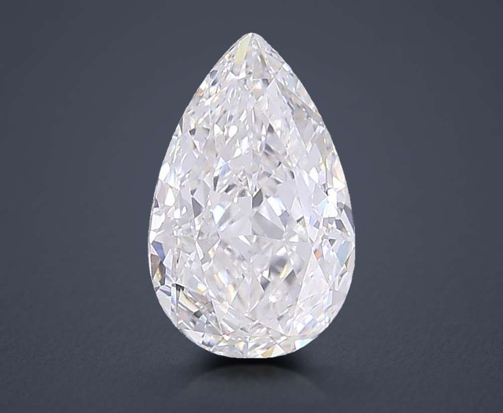 3.20ct F VVS2 Very Good Cut Pear Lab Grown Diamond