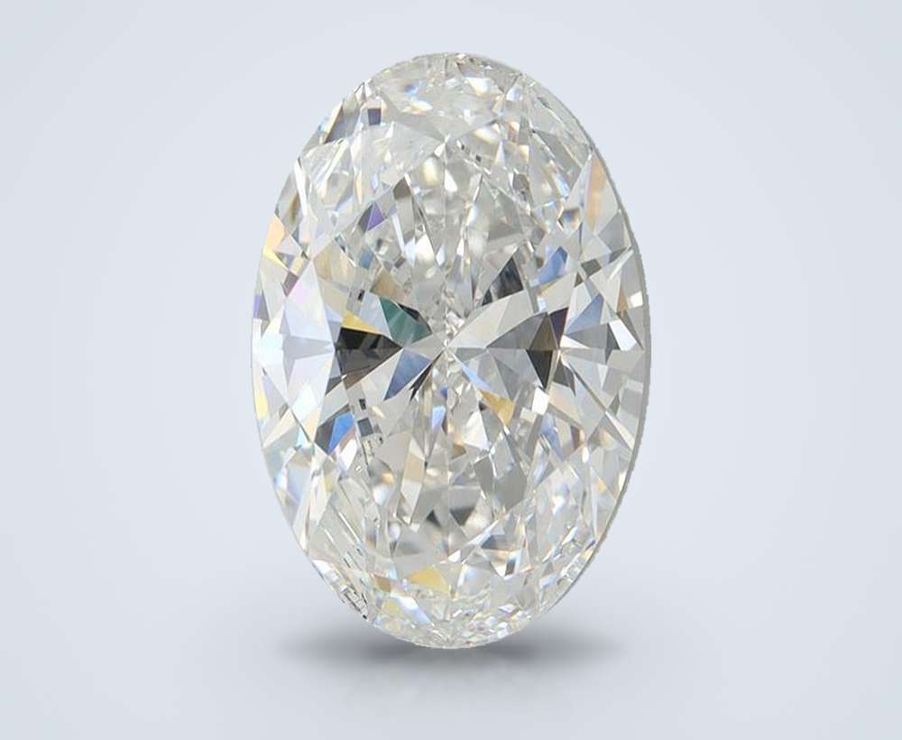 4.09ct F VVS2 Rare Carat Ideal Cut Oval Lab Grown Diamond