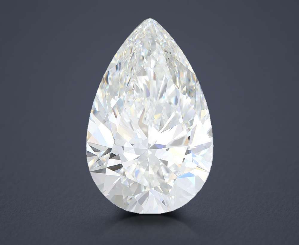 9.58ct F VVS2 Rare Carat Ideal Cut Pear Lab Grown Diamond