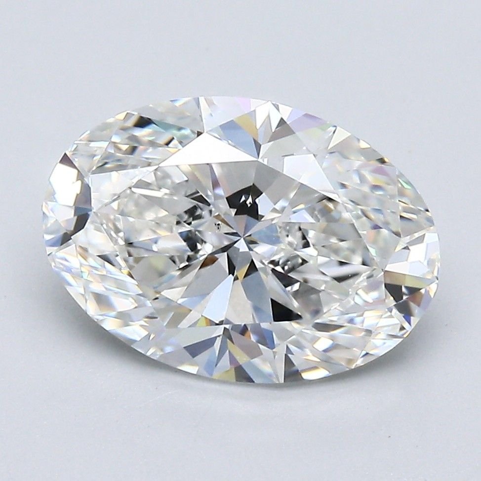 3.01ct F VS2 Rare Carat Ideal Cut Oval Diamond