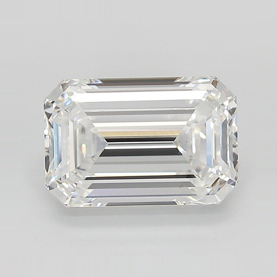 3.10ct E VS1 Rare Carat Ideal Cut Emerald Lab Grown Diamond