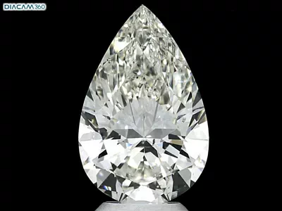 5.15ct K SI1 Rare Carat Ideal Cut Pear Diamond