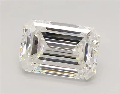 6.04ct F VS1 Rare Carat Ideal Cut Emerald Lab Grown Diamond