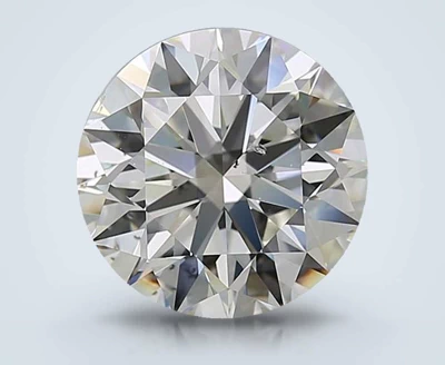 4.01ct K SI2 Rare Carat Ideal Cut Round Diamond