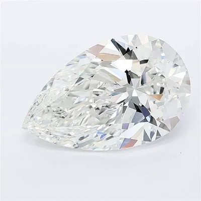 3.03ct F VVS2 Rare Carat Ideal Cut Pear Lab Grown Diamond