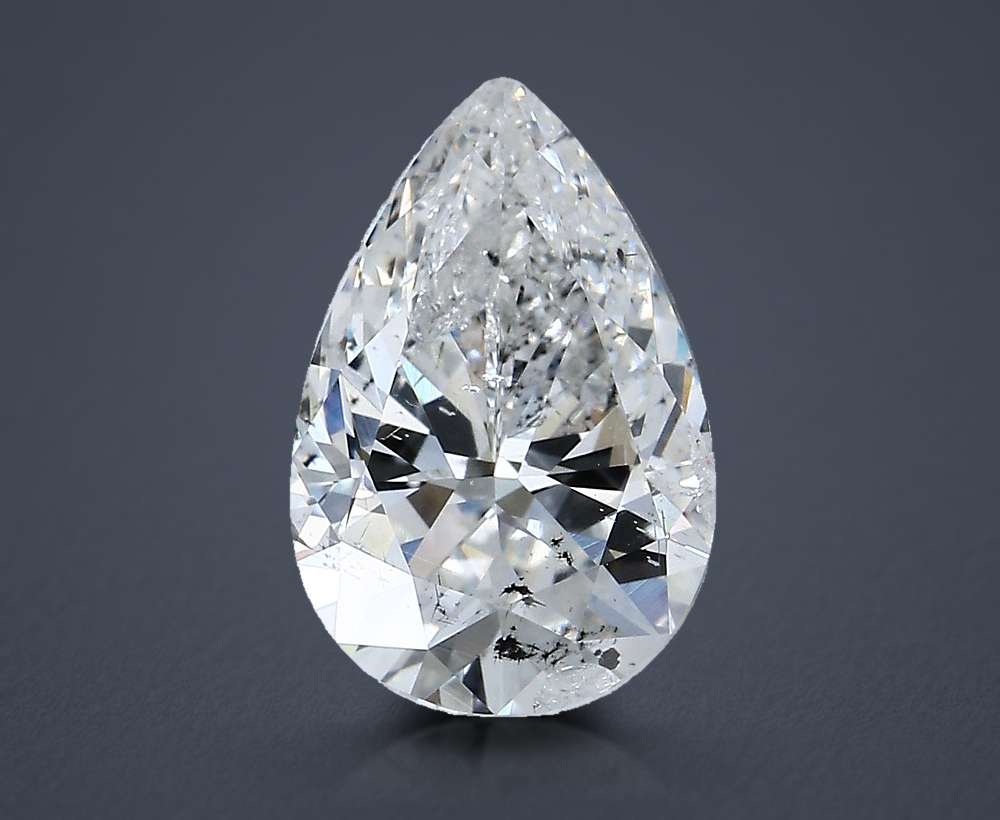 3.99ct F SI2 Very Good Cut Pear Diamond