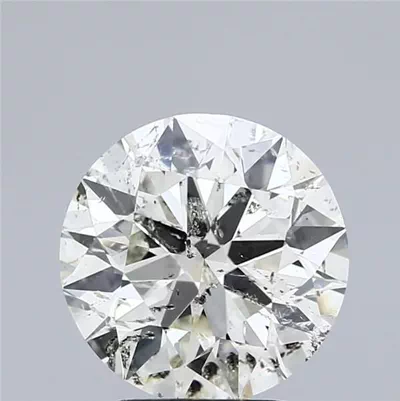 3.04ct J SI2 Rare Carat Ideal Cut Round Diamond