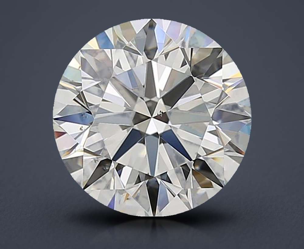 3.04ct K VS2 Rare Carat Ideal Cut Round Diamond