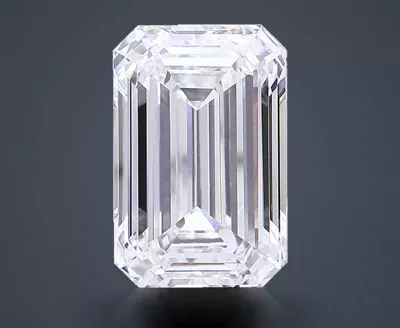 16.26ct F VVS2 Rare Carat Ideal Cut Emerald Lab Grown Diamond