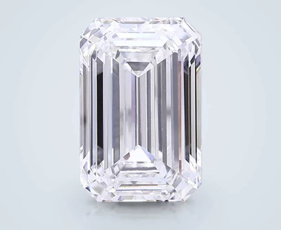 16.26ct F VVS2 Rare Carat Ideal Cut Emerald Lab Grown Diamond