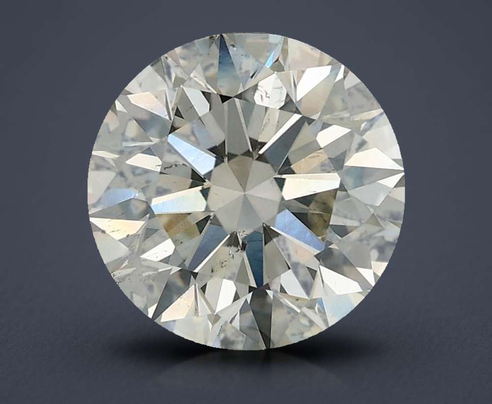 3.04ct J SI1 Rare Carat Ideal Cut Round Diamond