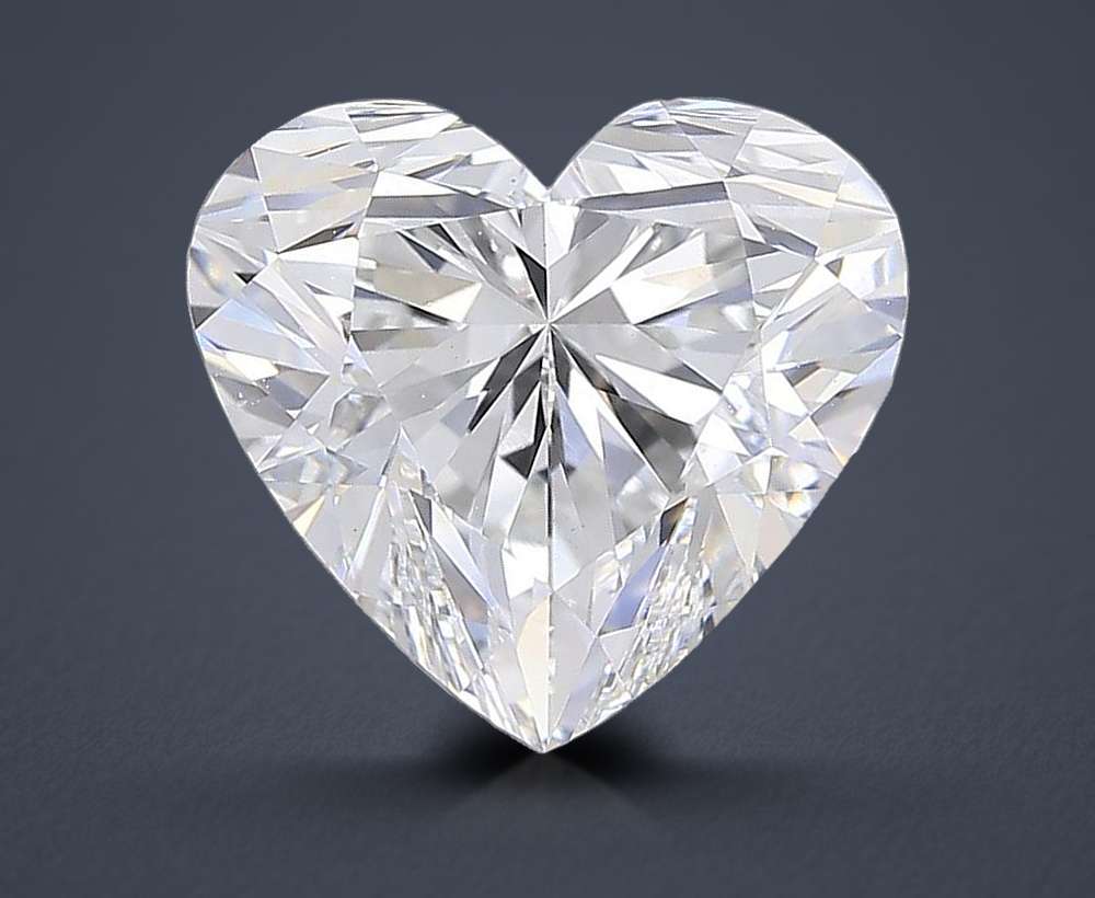 5.00ct F VS1 Rare Carat Ideal Cut Heart Lab Grown Diamond