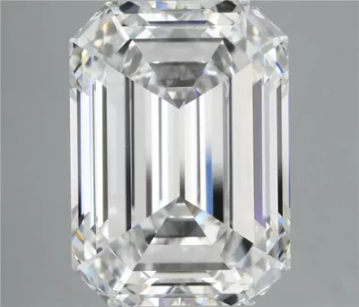 8.12ct F VVS2 Rare Carat Ideal Cut Emerald Diamond