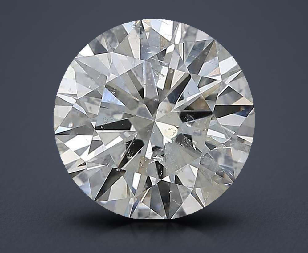 2.73ct I SI2 Rare Carat Ideal Cut Round Diamond