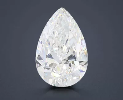 18.06ct F VVS2 Rare Carat Ideal Cut Pear Lab Grown Diamond