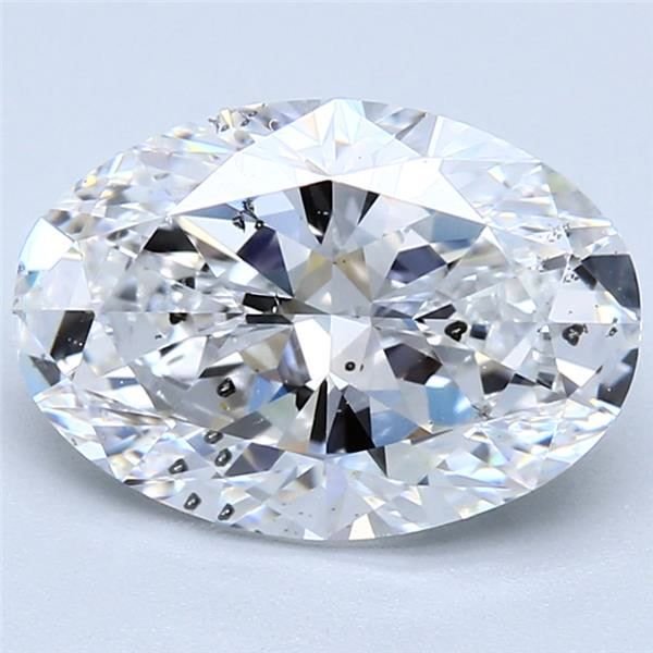 2.66ct D SI2 Rare Carat Ideal Cut Oval Diamond