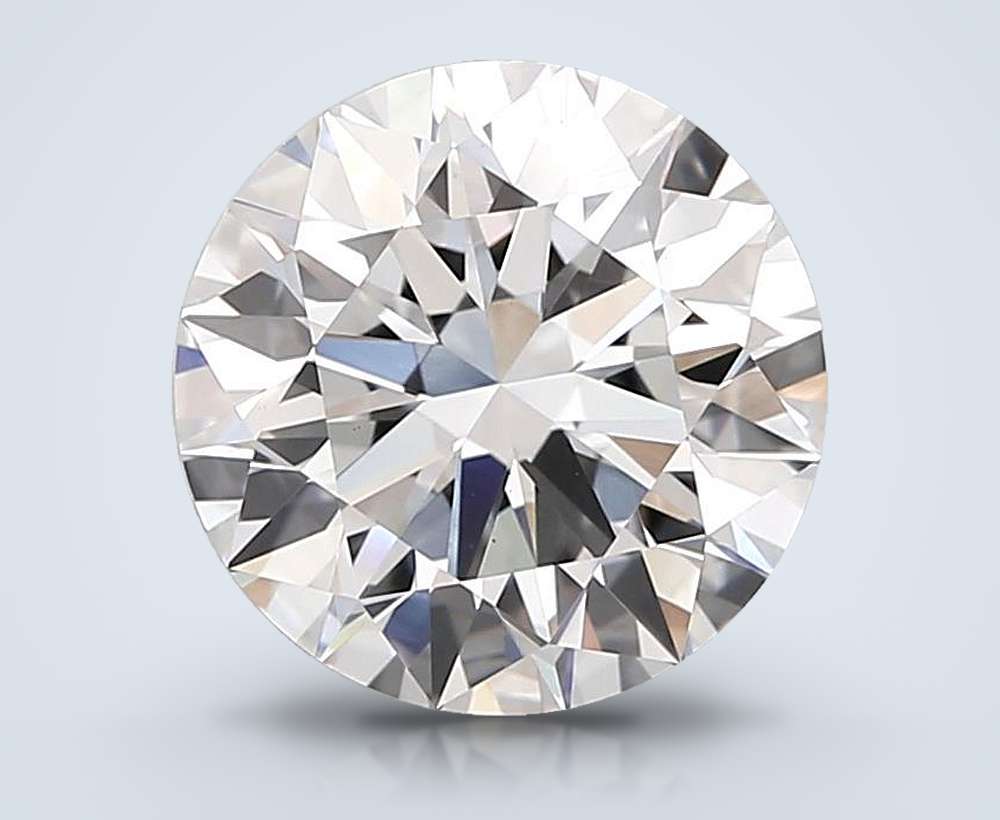 3.06ct D VS1 Rare Carat Ideal Cut Round Lab Grown Diamond