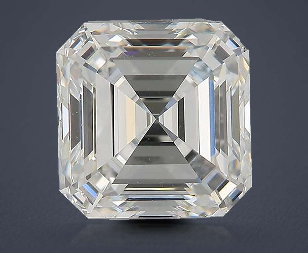 3.20ct H VVS1 Rare Carat Ideal Cut Asscher Diamond
