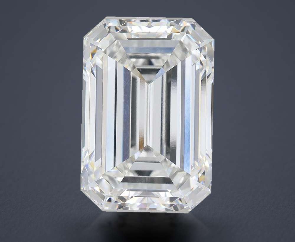 20.24ct F VVS2 Rare Carat Ideal Cut Emerald Lab Grown Diamond