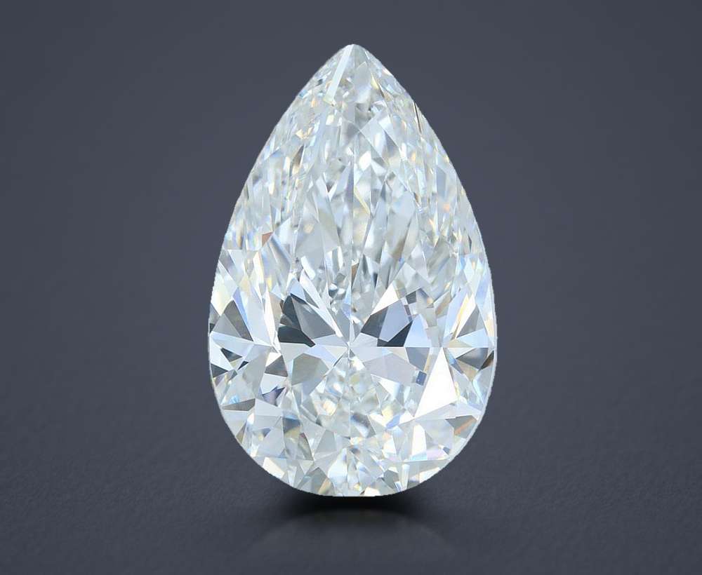 14.07ct F VVS2 Rare Carat Ideal Cut Pear Lab Grown Diamond
