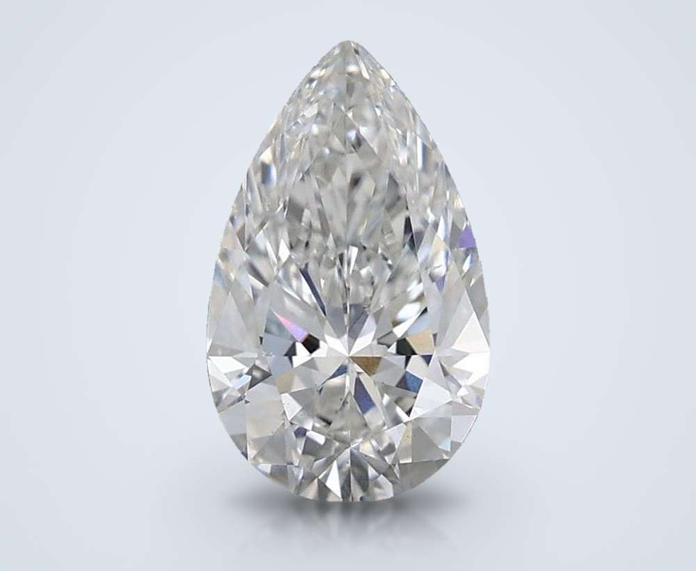 1.39ct E SI1 Rare Carat Ideal Cut Pear Lab Grown Diamond