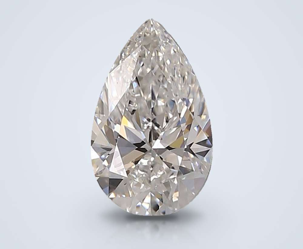 0.91ct E IF Rare Carat Ideal Cut Pear Lab Grown Diamond