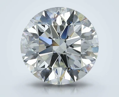4.01ct I SI2 Rare Carat Ideal Cut Round Diamond