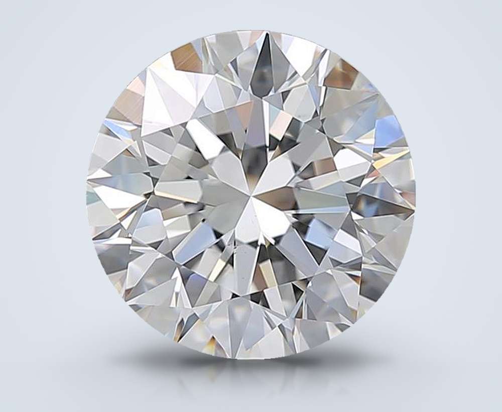 5.02ct G VS2 Rare Carat Ideal Cut Round Diamond