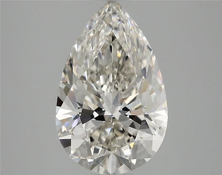 3.09ct H VVS2 Rare Carat Ideal Cut Pear Lab Grown Diamond
