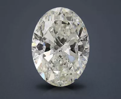 5.01ct J SI2 Rare Carat Ideal Cut Oval Diamond
